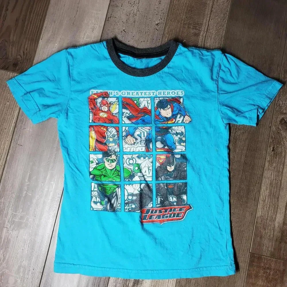 4T Boys Casual Cotton Tops Clothing Bundle | OshKosh B'Gosh Justice League